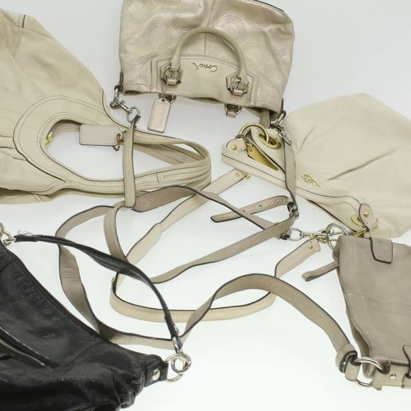 Coach Shoulder Bag Leather 5Set Black Beige Auth 37691 - Picture 5 of 10